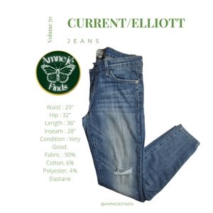 Current/Elliott  The Stiletto Distressed Skinny Leg Jeans